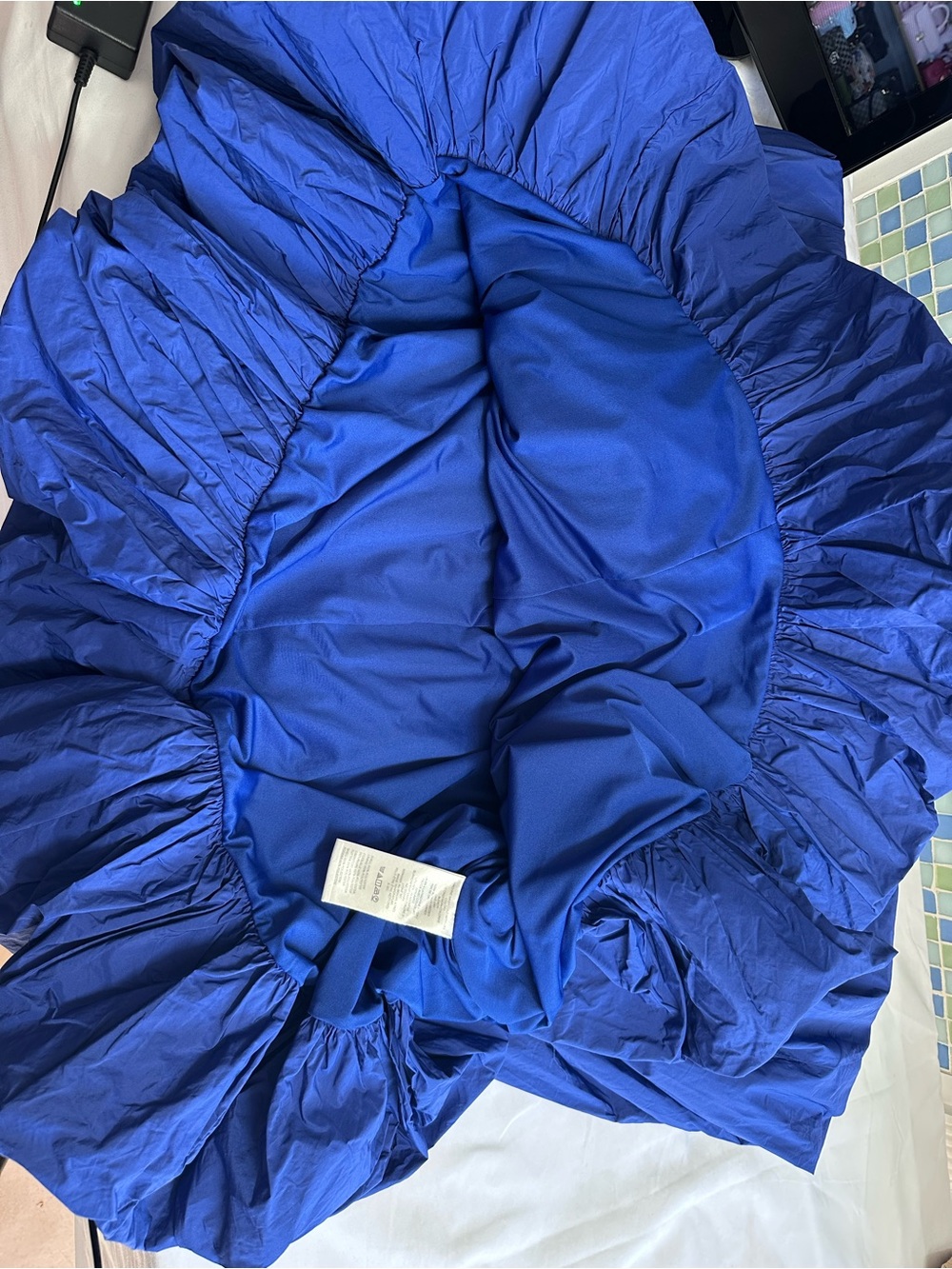 Anthropologie Royal Blue Bubble hem Maxi Skirt - Picture 11 of 14